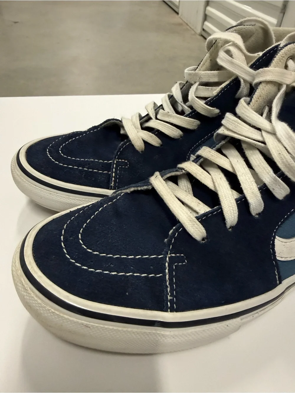 Vans Navy and Blue Sk8-Hi Sneakers
